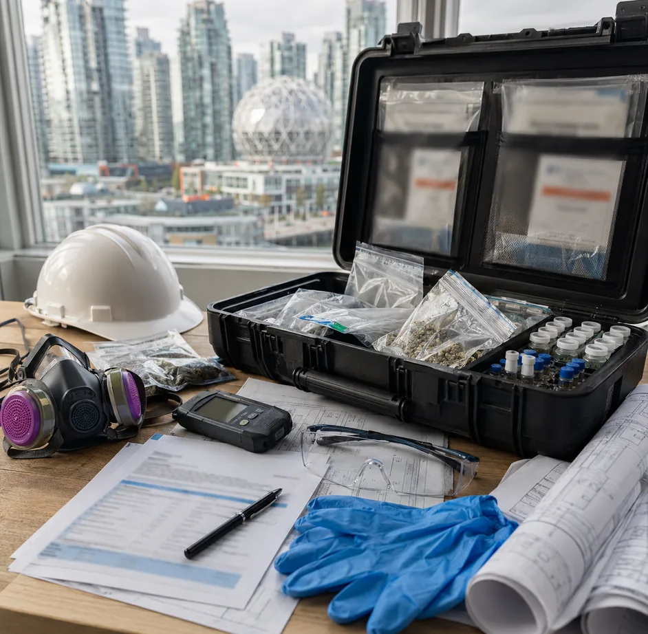 Professional testing planned for a renovation project